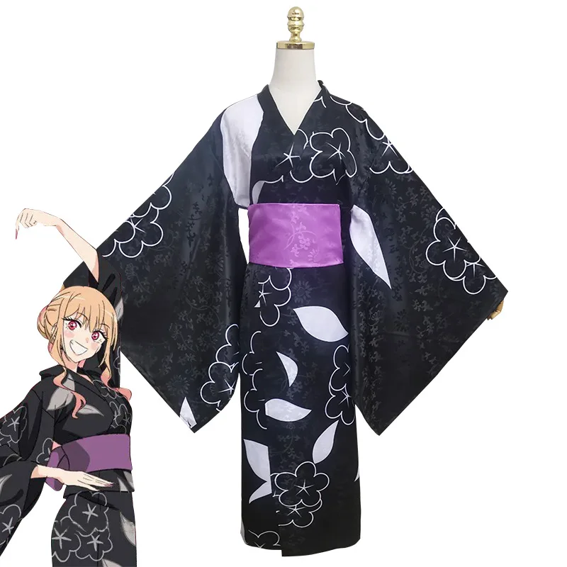 Marin Kitagawa Cosplay Costume Kimono Anime My Dress Up Darling new Marin Kitagawa Cute Kimono Suit Halloween Party Uniforms