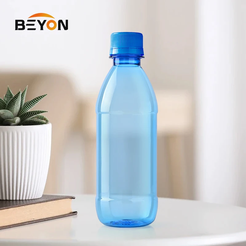 Packaging Cylinder 300ML PET Drinking Water Bottle Plastic With Screw Cap