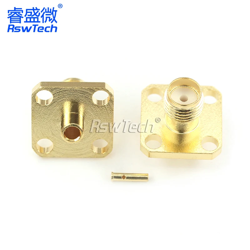 SMA-KFB2 RG405 4 hole flange Industrial Metal Xlr Male Female Solar Wire usb-a gx16 Connector