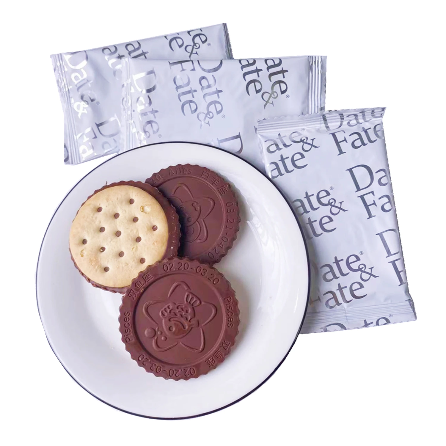 Wholesale healthy food cheese crackers filled double chocolate Biscuits