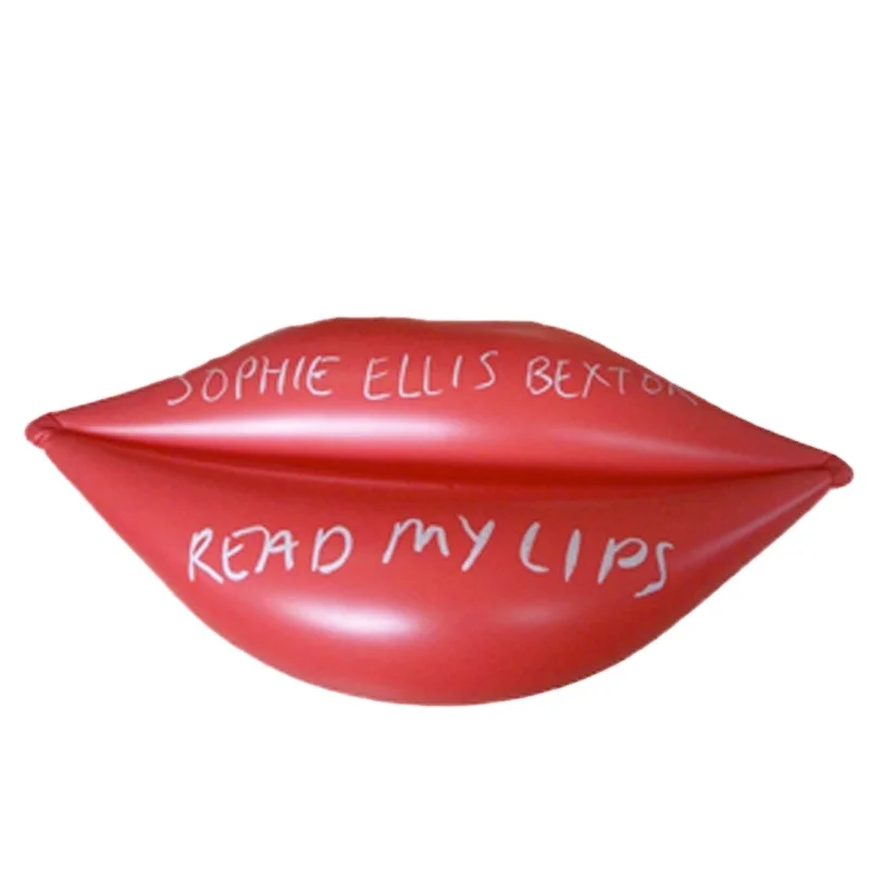 custom made pvc Inflatable big mouth plastic giant red lips toys red lips decor red lip shape balloons advertising