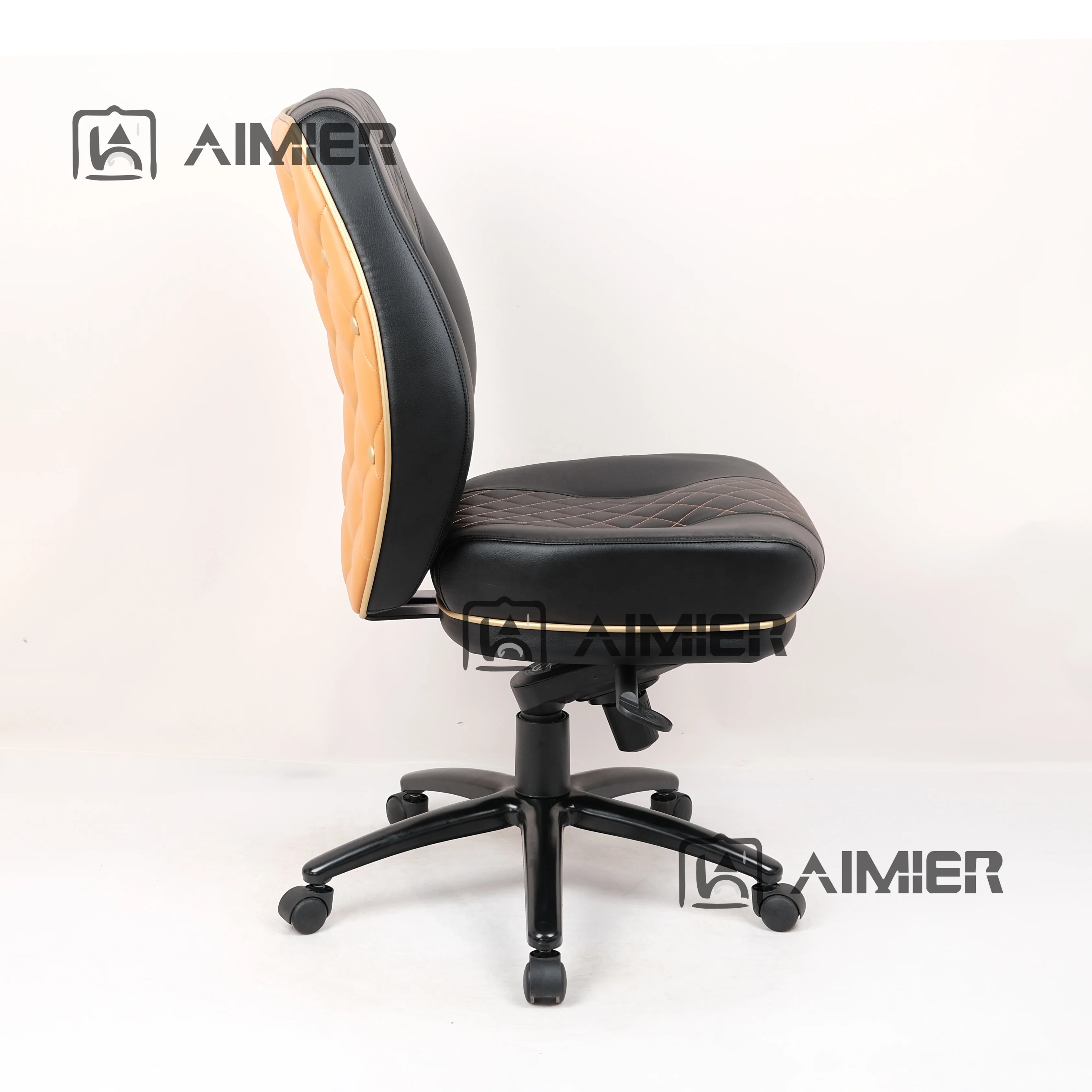 Professional High-Quality Casino Stool Black Textured Leather Modern Slot Machine Chairs For Poker Room Chair