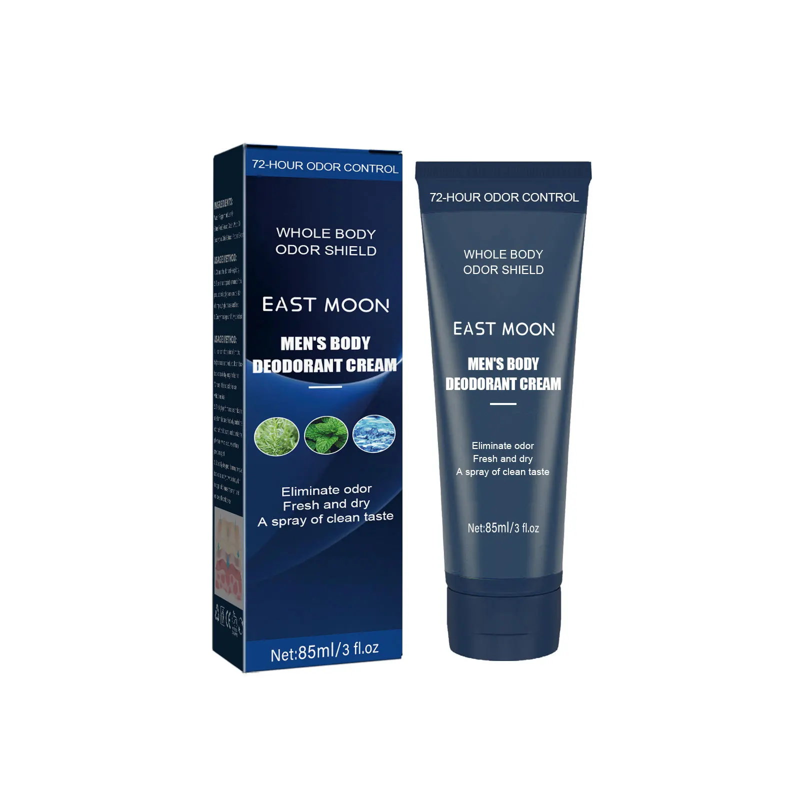 East Moon OEM ODM Natural Deodorant 85ml Active Skin for Men Care Effective Odor Remover