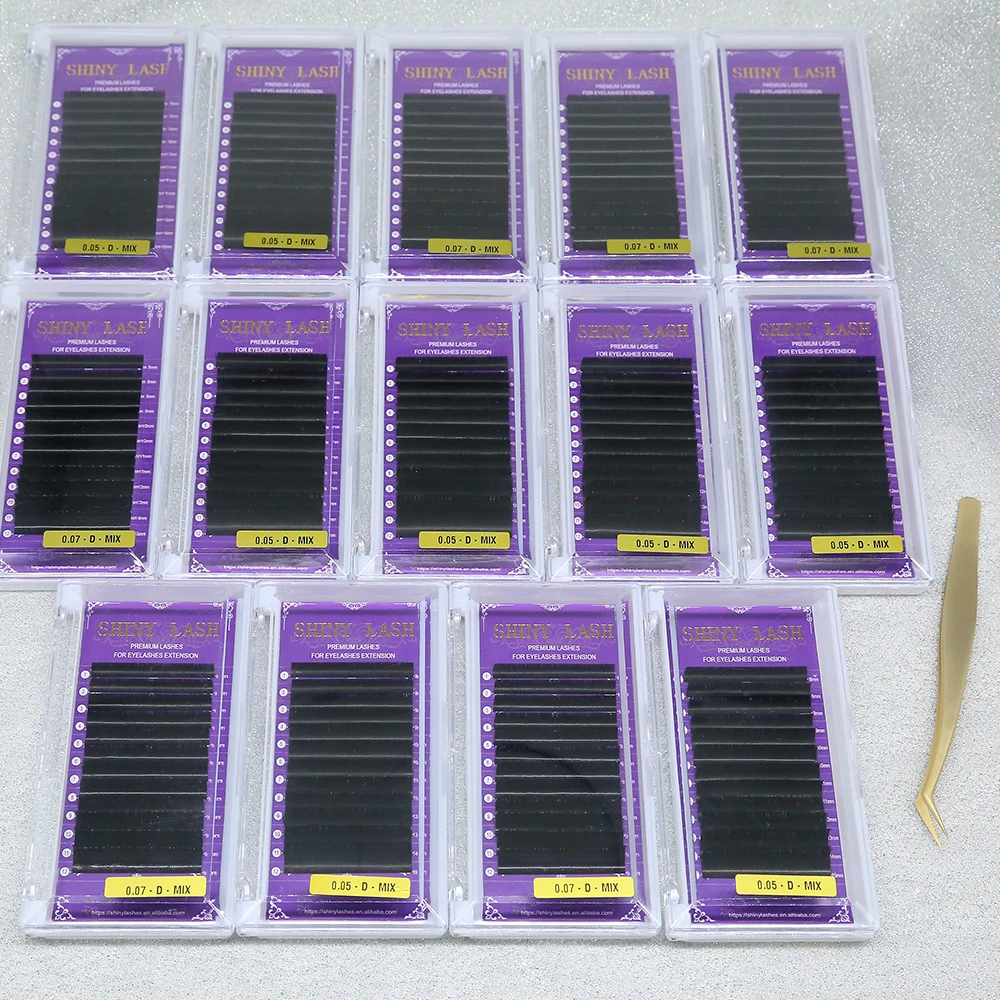 Yy Shape Hand Woven Premium Mink Soft Light Natural Eyelashes Extension Makeup Mesh Net Cross False Eyelash Individual