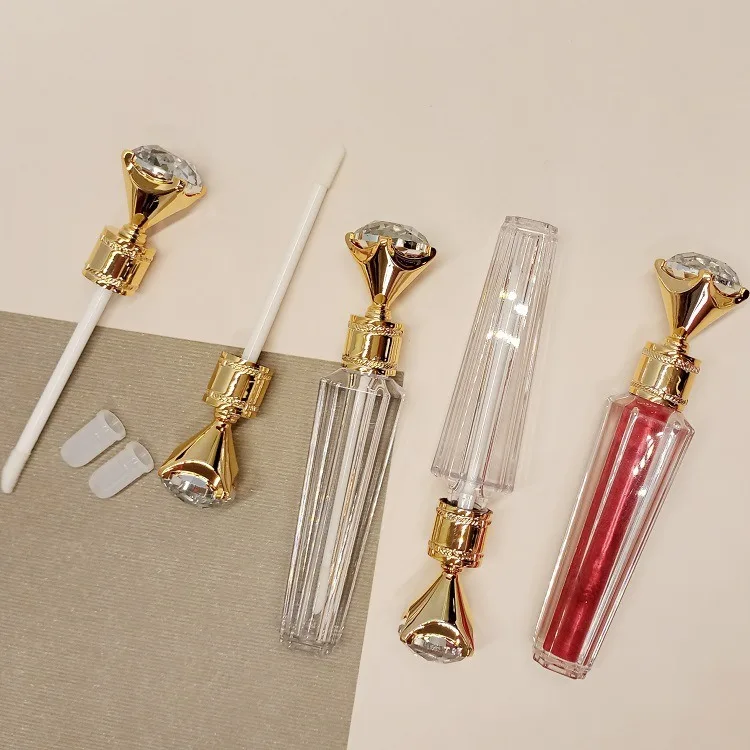 Hot Melason Private Label Wholesale No Logo Luxury Diamond Lipgloss Base Vegan Non Sticky Pigments Packaging Small Order