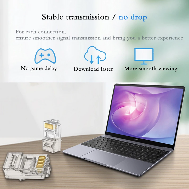 Hot Selling China Factory Cheap Price Utp Ftp Cat5e Cat6 Cat6a Rj45 8p8c End Pass Through Plug- Connector
