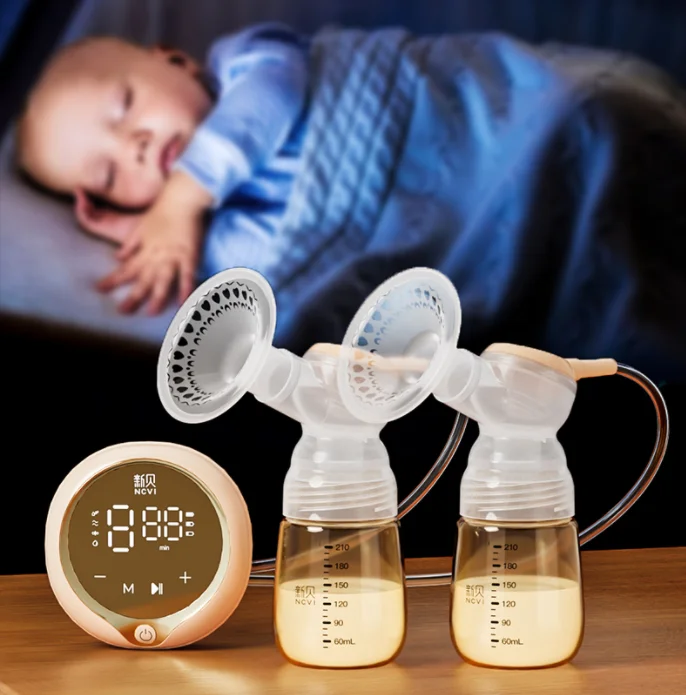 Four Modes Maternity Breastfeeding Electric Breast Milk Pump Silicone Double Breast Pump Rechargeable