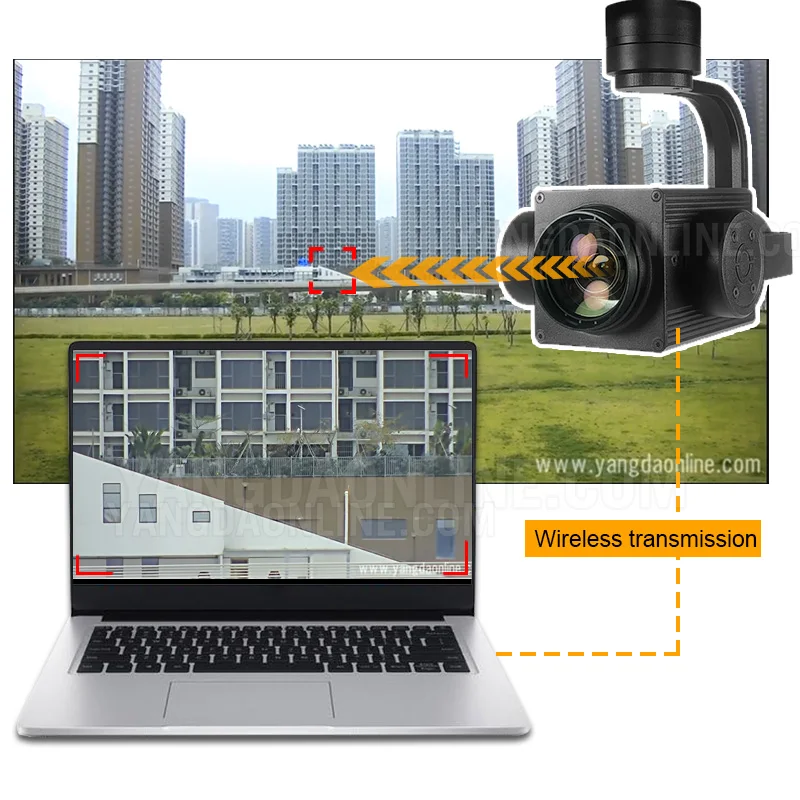 Drone Zoom Camera 18X and Gimbal Stabilizer with Track Module for Surveillance/Inspection