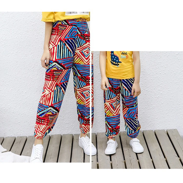 Kids Summer Children Pants Baby Anti Mosquito Girl Long Harem Pant Bottoms parent-child pants
