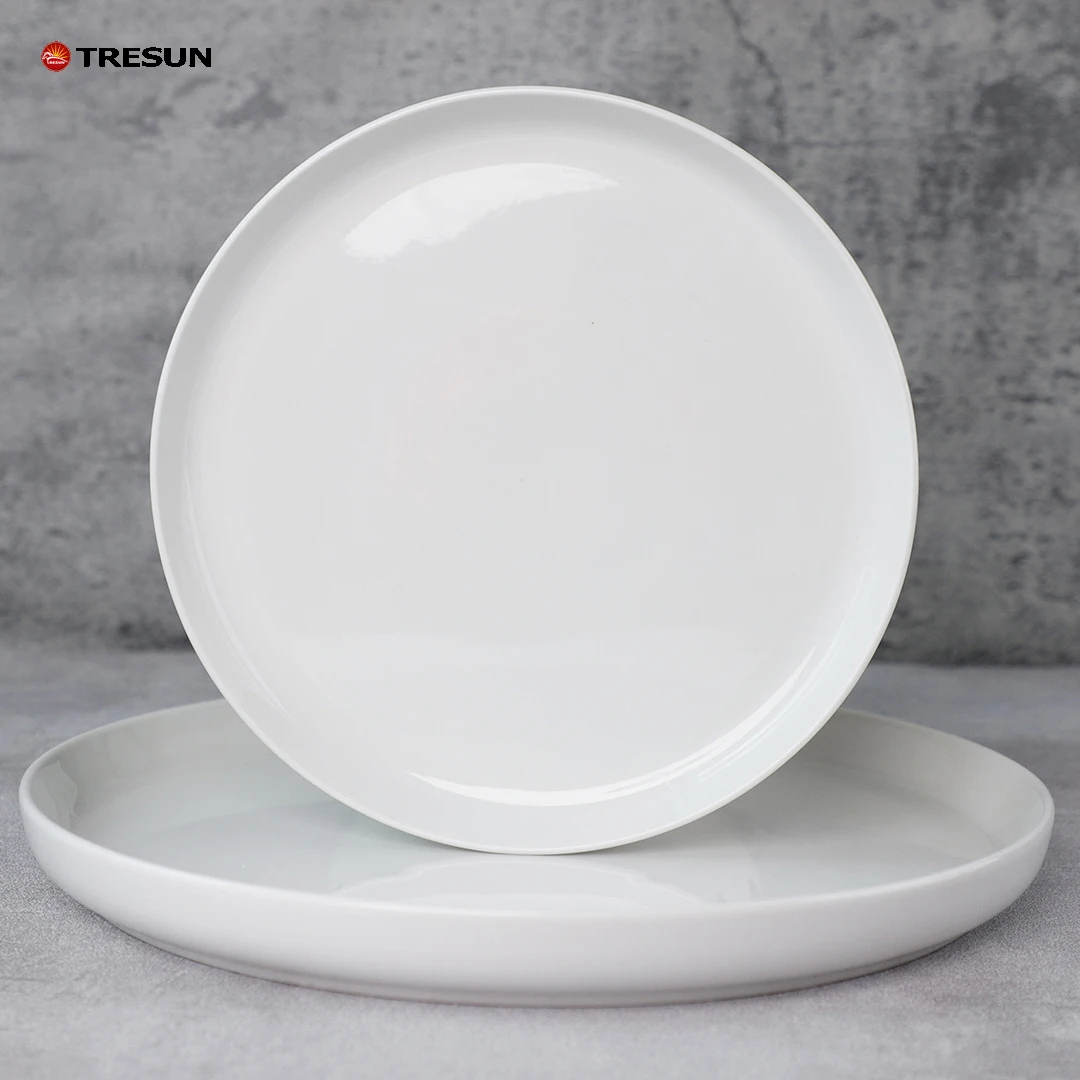 factory price premium quality ceramic serving dinning dinner side white pure custom porcelain dish and plates for restaurant