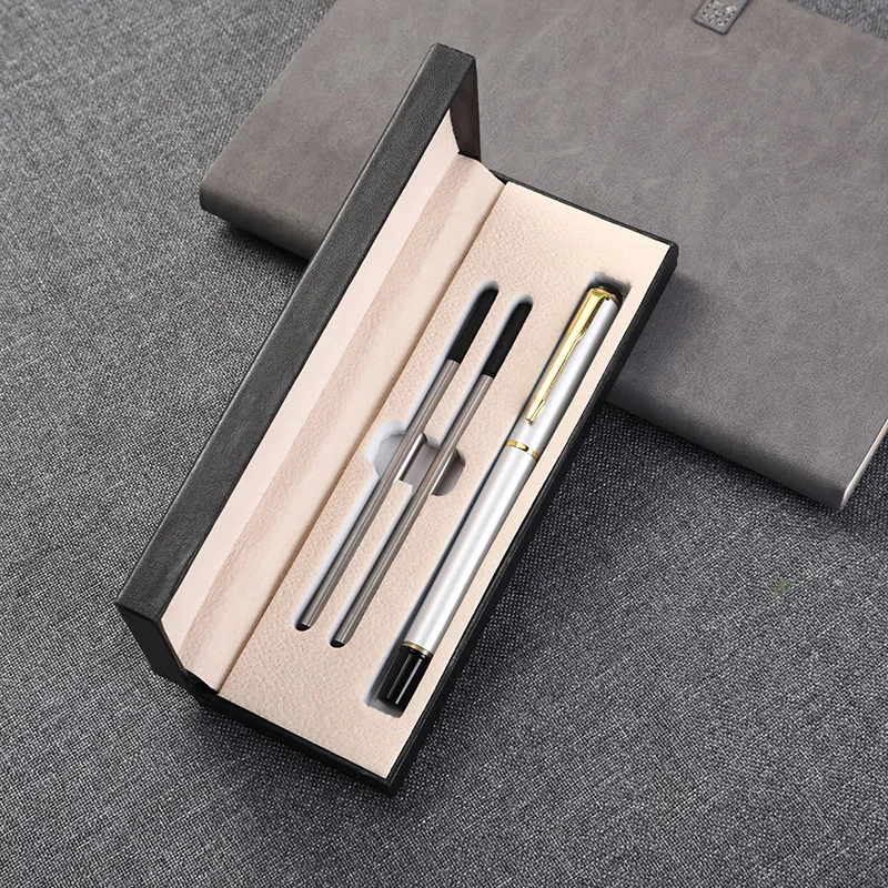 Luxury Metal Ballpoint Pen Custom Logo and Company Name for Office School Student Stationery in Gift Box Gel Pens