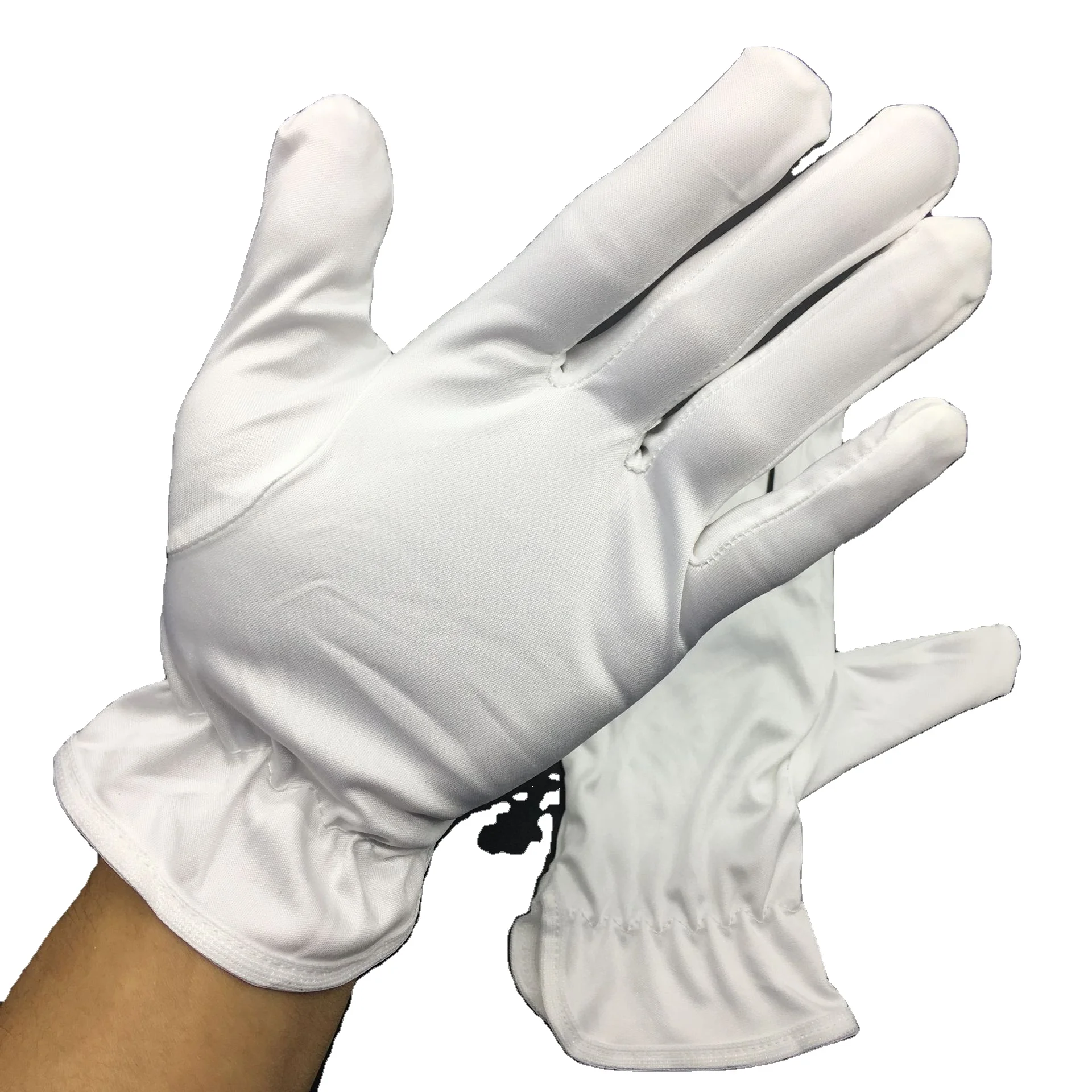 White Working Glove Dust Fingerprint Proof  Protection Lens Optics Jewelry Polyester Dust-free Microfiber Gloves