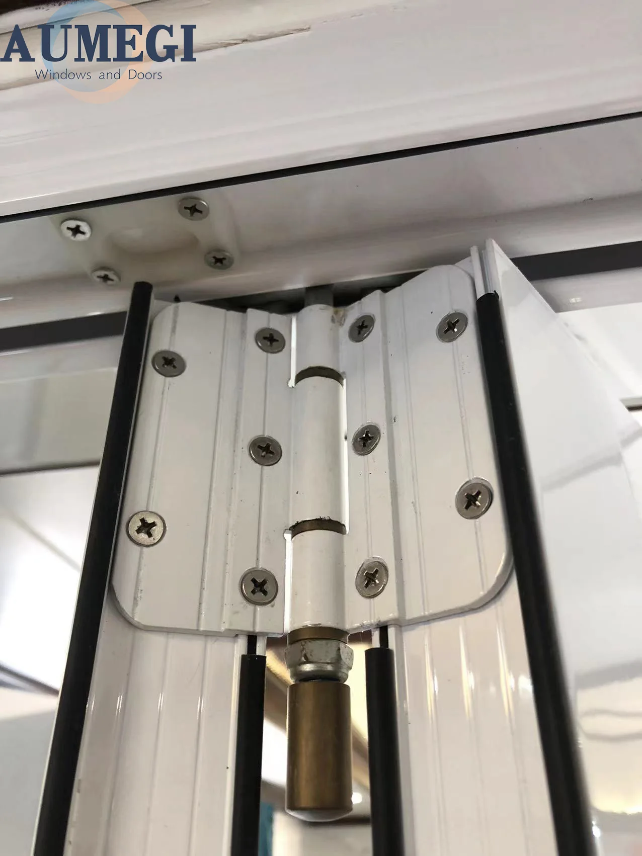 Windproof folding aluminum frame glass stack bifold door