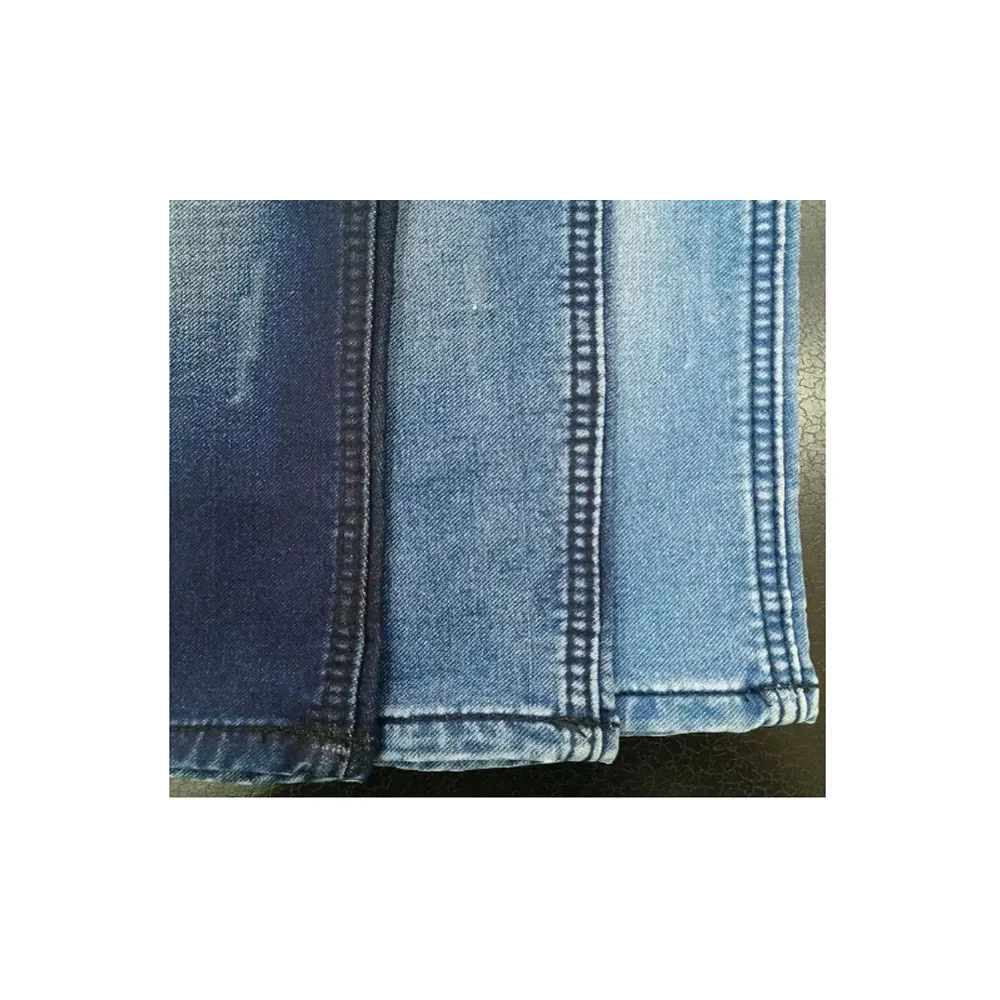 650 Cheap price cotton stretch rayon denim fabric stock lot available for sale garment buyer