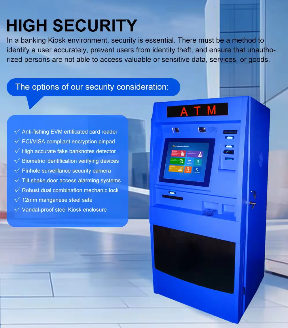 Self Service Bank Recycler ATM Machine Cash Deposit Note Dispenser ATM Machine