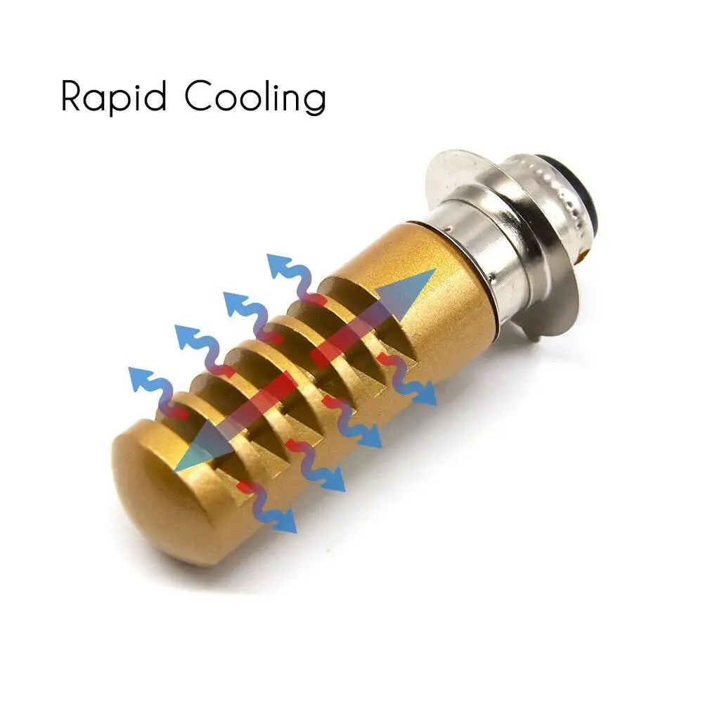 T19 p15d 16W Motorcycle LED Headlight Hi/Lo Beam 12V Front Light Bulb For Yamaha LC135/EX5/Dash V1/Wave/Raptor 125