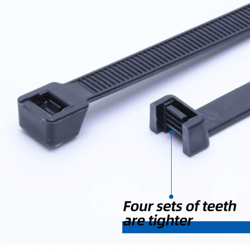 250pcs Manufacturer Cable Tie Supplier Custom Plastic Nylon Heavy Duty Black Cable Tie Zip Tie