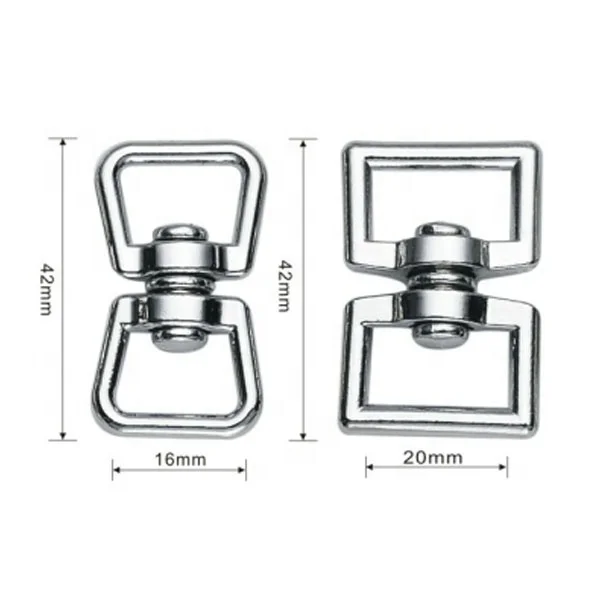 Factory Zinc Alloy Die Casting Bag Webbing Belt Strap Leather Metal Swivel