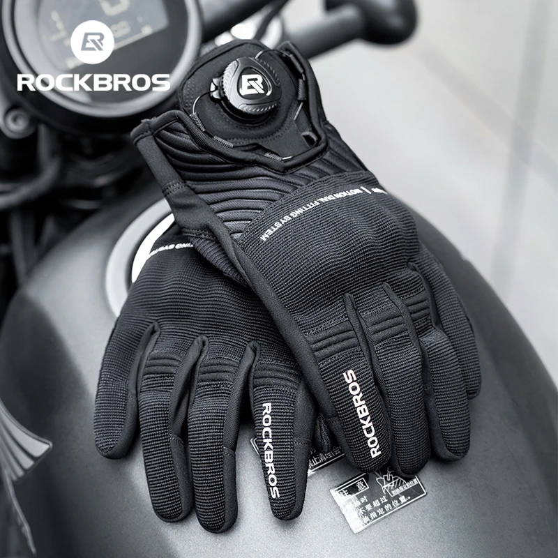 ROCKBROS Touch Screen Motorcycle Riding Gloves Winter&Summer Motos Protective Gear Racing Gloves Motocross Bike Glove