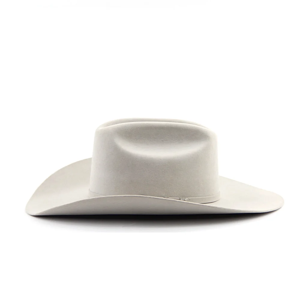 LIHUA New Arrival  Classic OEM  Wholesale Cowboy Men Hats 100% Rabbit Fur Felt Hats Western Men Hat