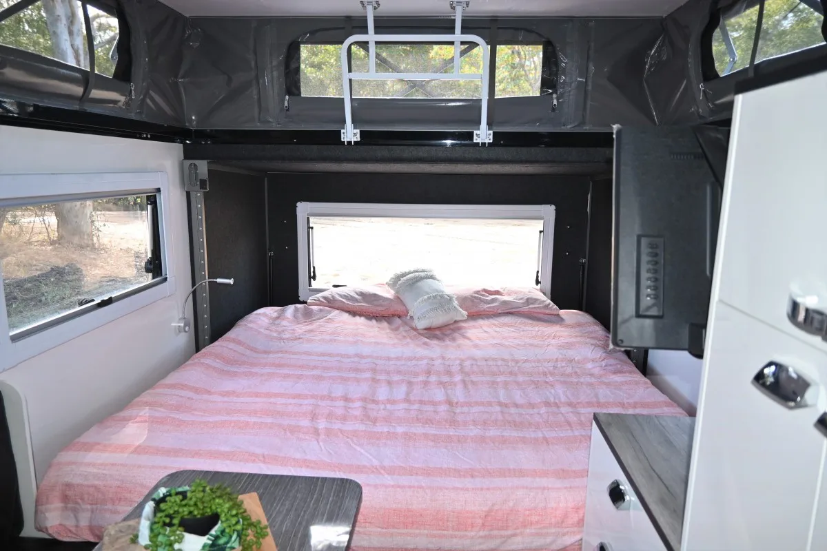 
2021 Ecocampor 13FT Full Off Road Hybrid Caravan Pop Up Camper Trailer with Internal Ensuite for Sale 