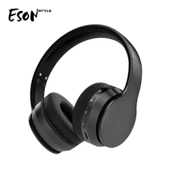 Eson Style Headband V5.0 Wired Fm Radio Wholesale Stereo Hifi Wireless Oem Gift Ce Rohs Bqb Over Ear Bluetooth Headphone