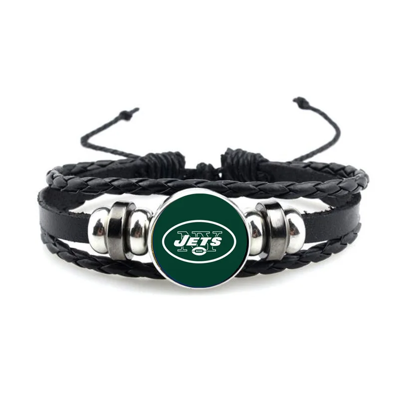 American football Leather Bracelet Retro 32 style rugby team logo 49ers CHIEFS Bracelet Pendant for gift