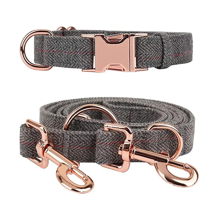 2023 New Premium Dog Collar and Leash  Set Heavy Duty Dog Collar and Leash Set