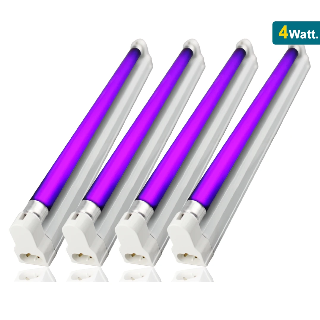 T5 4W UV Black Light Ultraviolet Lamp UVA Lighting 365nm Lamp UV Black Light Blue Fluorescent Black Tube