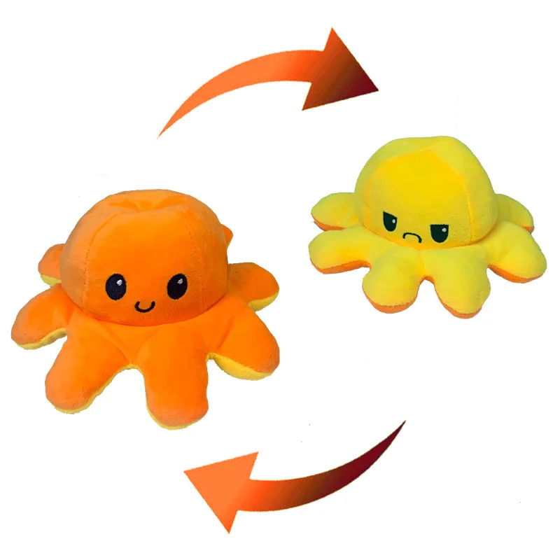 doll double-sided reversible christmas plush pillow octopus