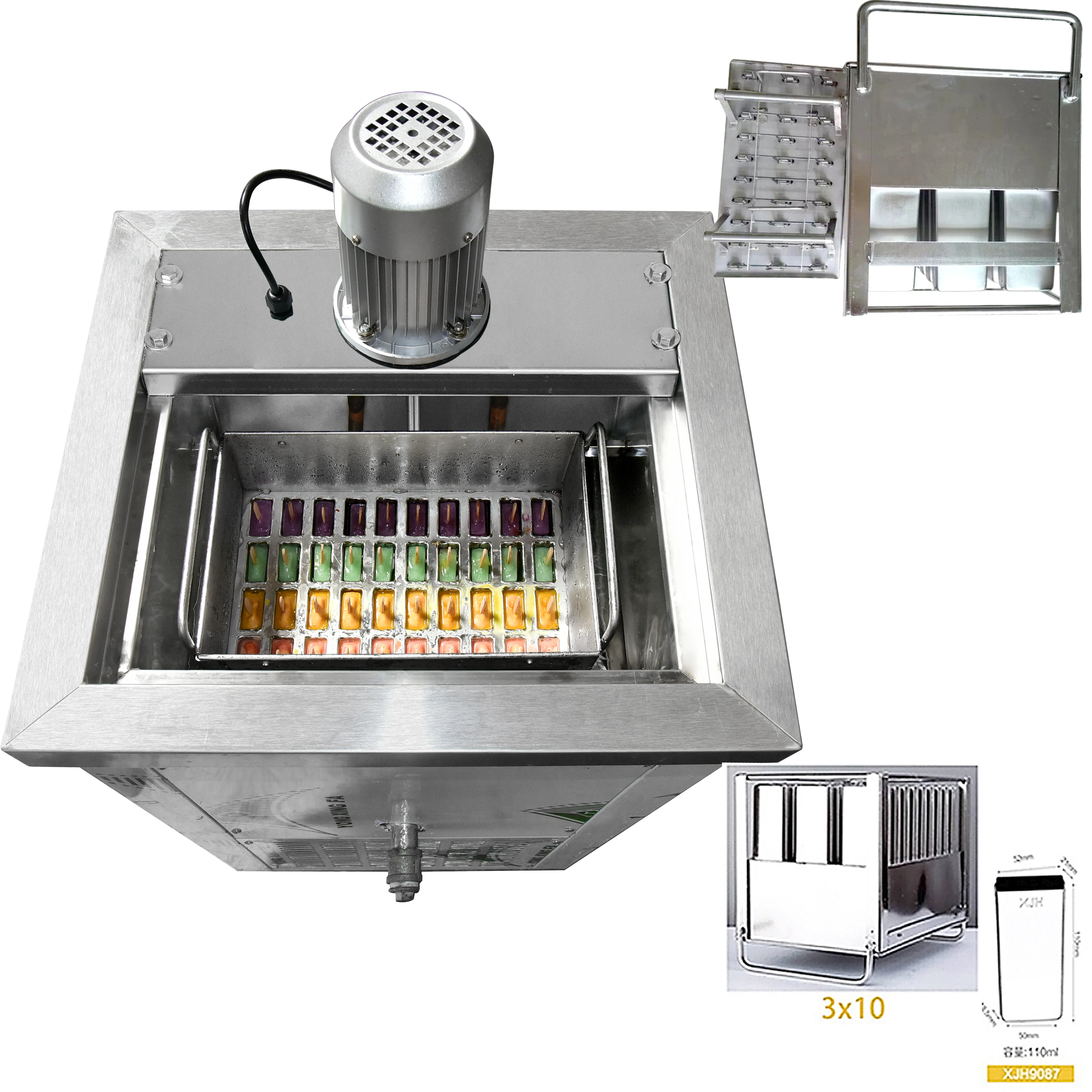 Free shipping to USA Tax included BPZ-01 single mold popsicle machine/ice lolly machine/ice lollipop machine