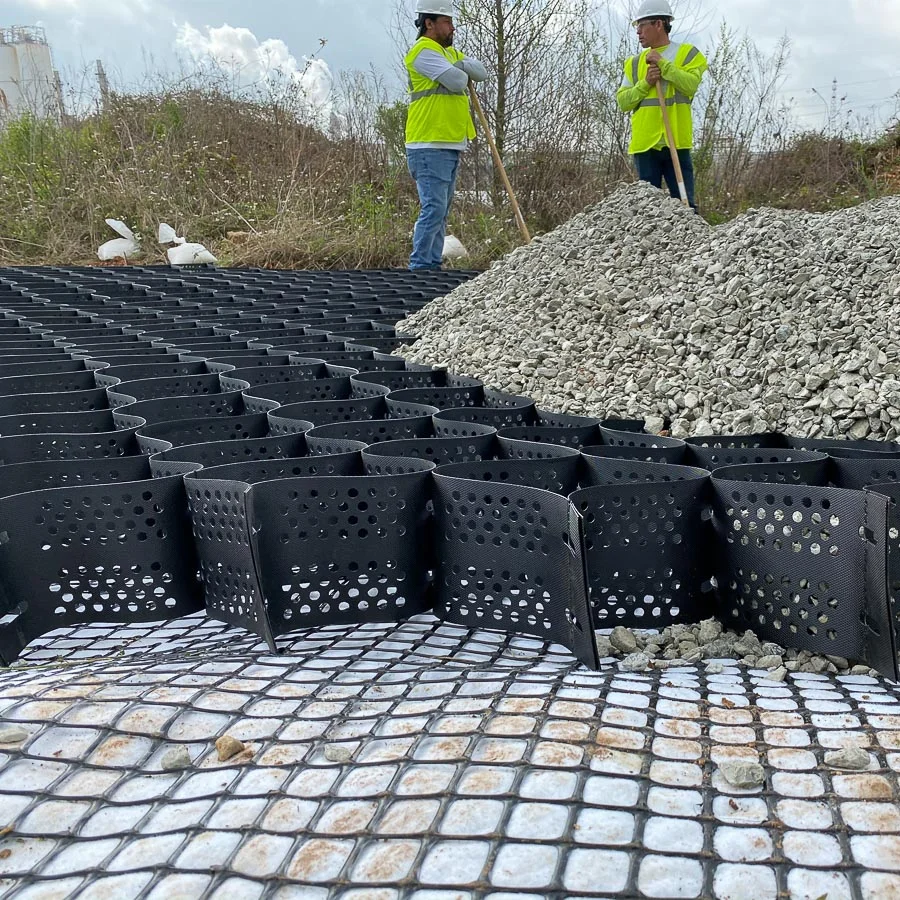 Высокая интенсивность 150 мм черный/зеленый пластик Hdpe Geocell волокна для дороги железной стопорной