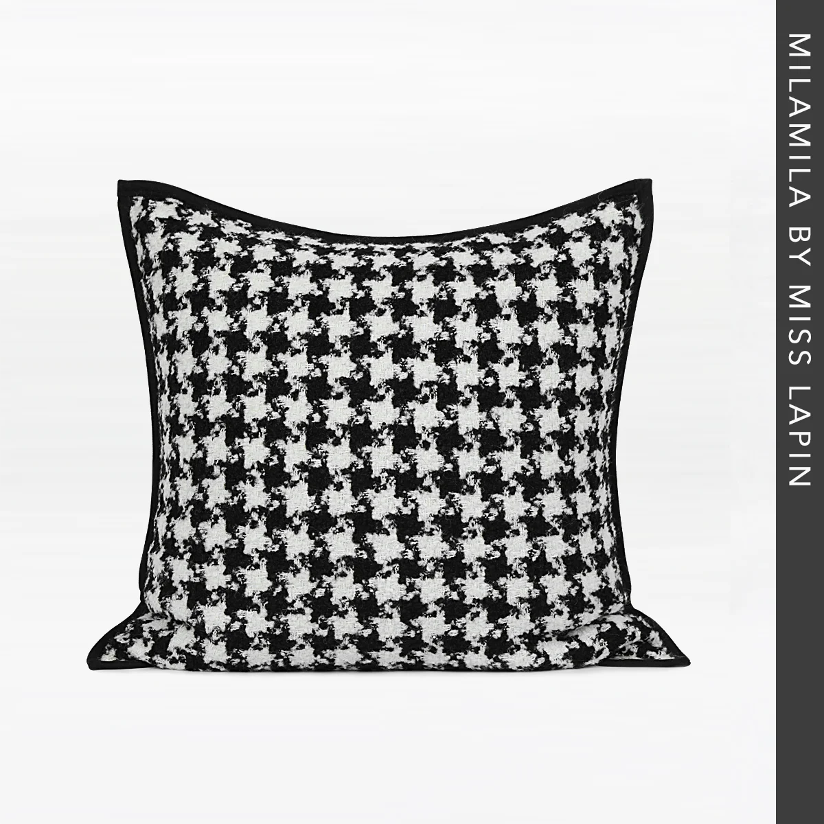 
High Quality Wool Blend Square Pillow Cover Houndstooth Pattern Modern Throw Pillows Cushion Covers Decorative 