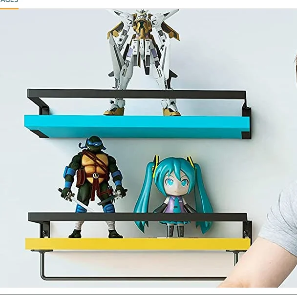 Floating Shelves Wall Mounted Storage Shelves for Kitchen, Bathroom,Set of 2 Brown