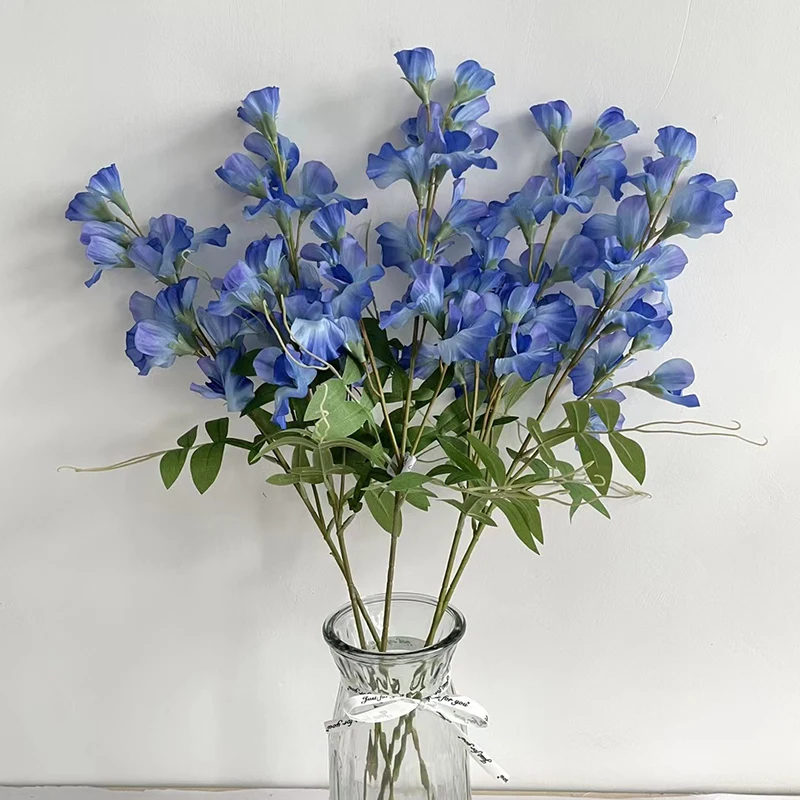 Wholesale Artificial Sweet Pea Blossom Flower Plant For Home Garden Decoration