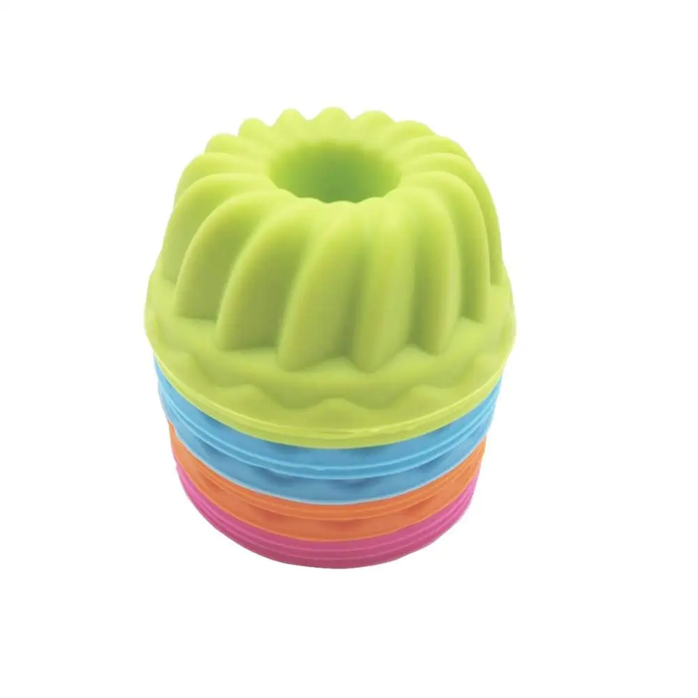 Round silicone rubber cake mold making soap ice cream fondant 3d mould for baking