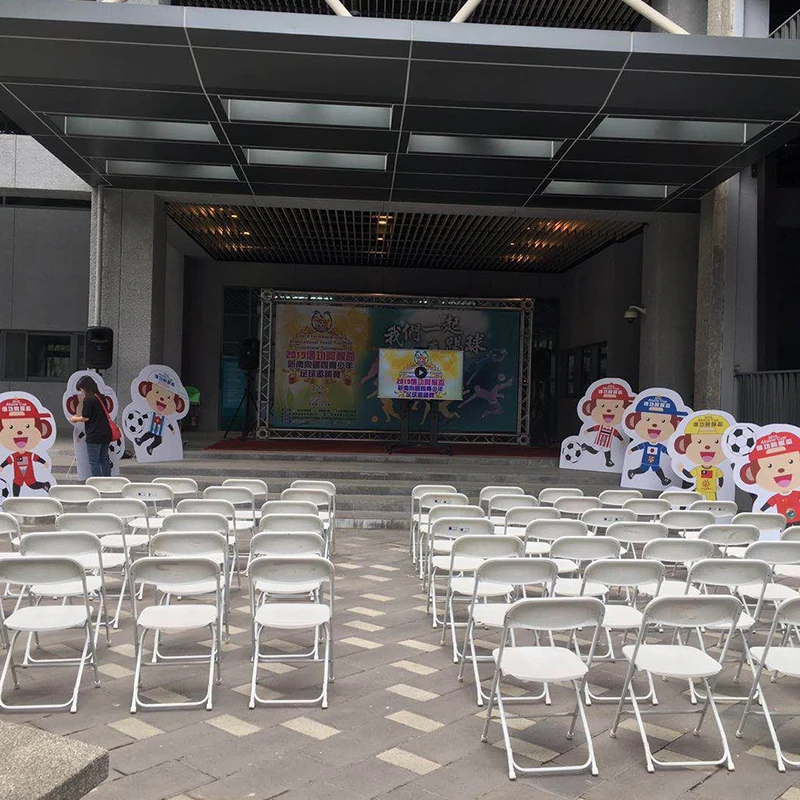 Factory Low Price Wholesale Garden Outdoor Foldable Chair Camping White Plastic Folding Chairs for Events