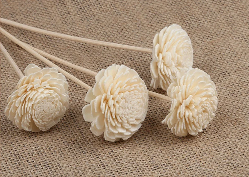 Handmade wood bamboo flowers Artificial Flowers for Decoration, Flower Bouquets, Centerpieces and DIY Home Decor