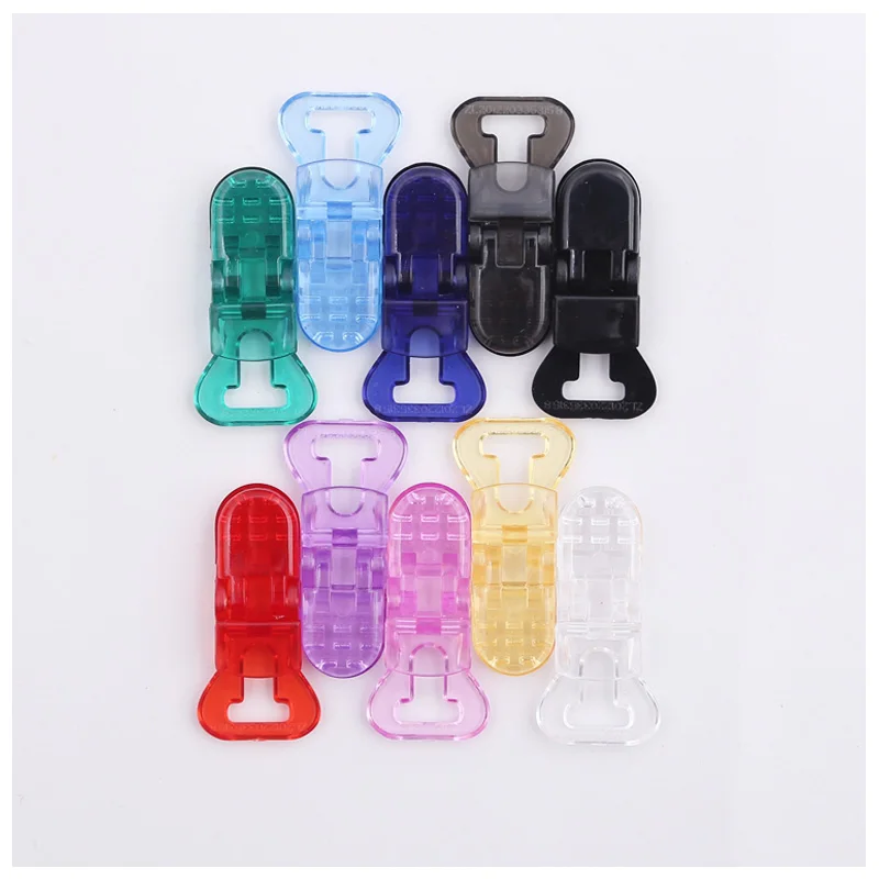 Customization  plastics clear Suspender pants duckbill clip duckbill buckle strap buckle Trouser strap clip