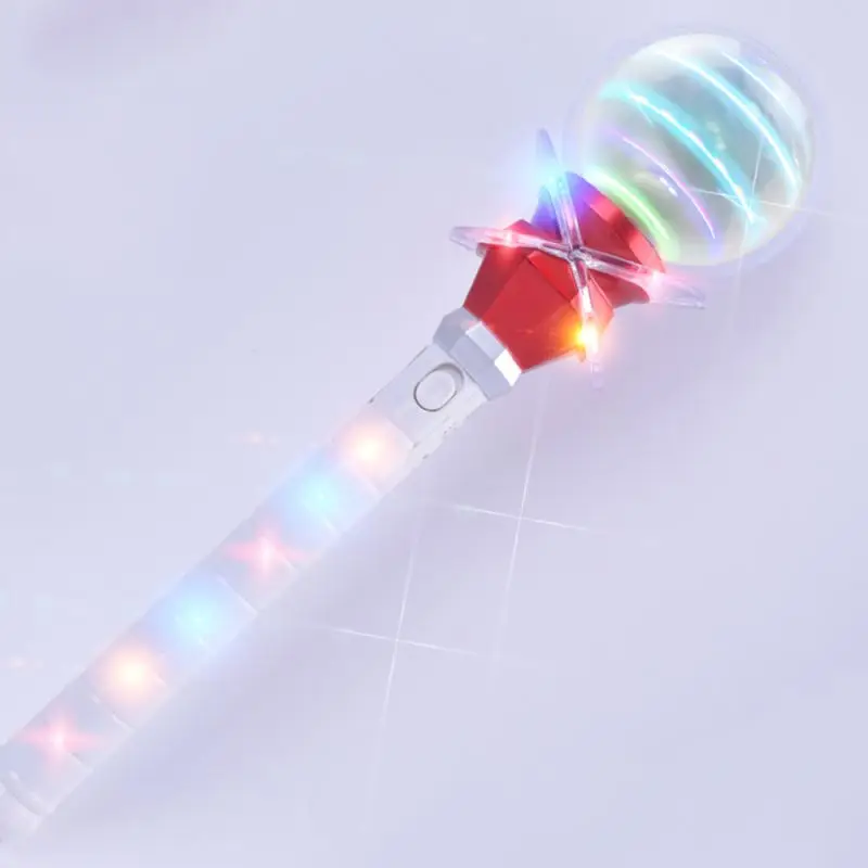 Children Girls Flashing Stick Fairy Wand Magic Wands LED Light Up Starwars Spinning Wand