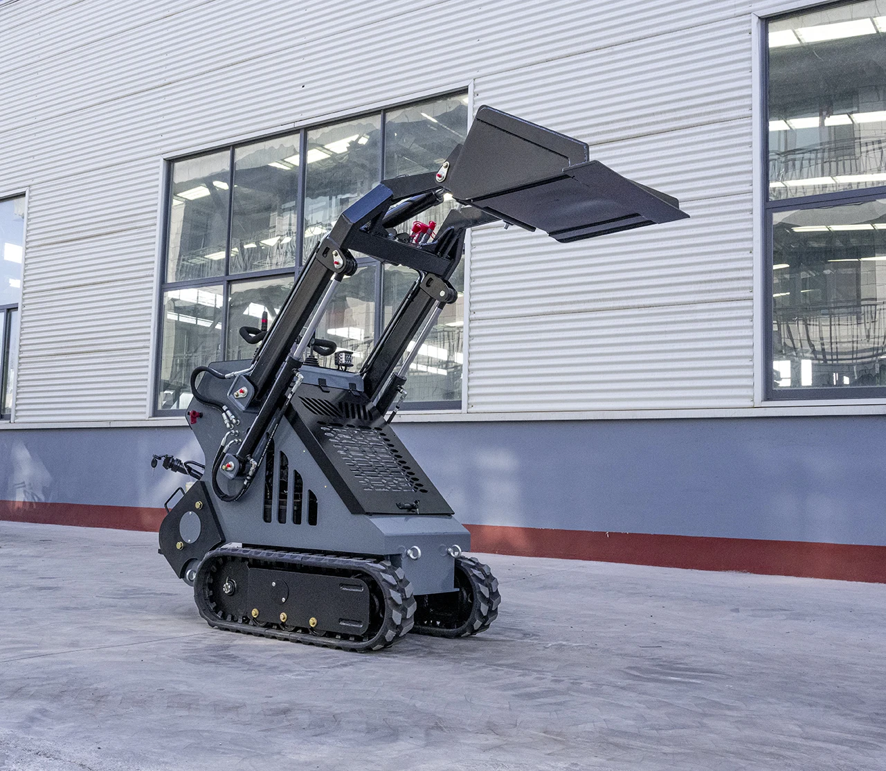 Landscape mini skid EPA OJ65-W 1ton power rake attachments China skidsteer compact skid steer loader