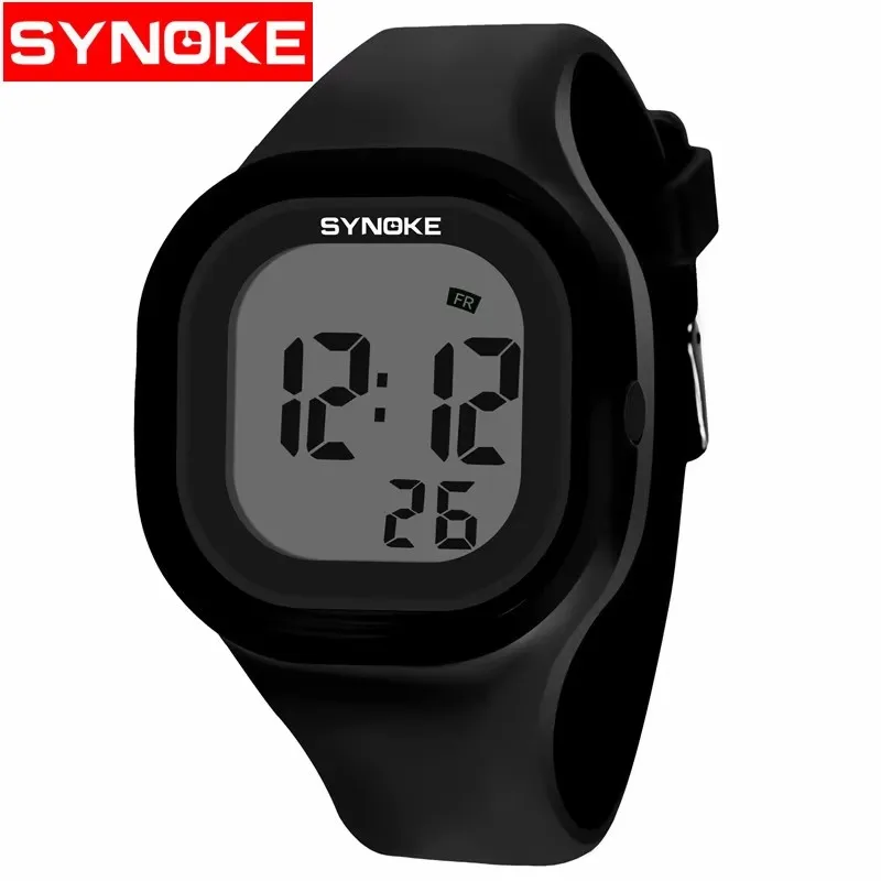 SYNOKE 66896 Casual Electronic Wrist Watch for Student Chronograph Alarm Sport Digital Watches Wholesale New Square LED reloj