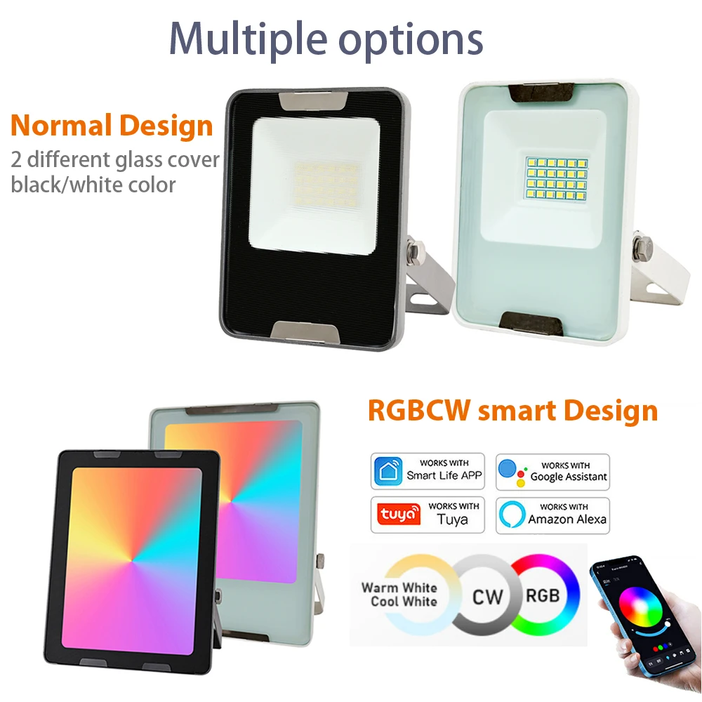 hot selling oem factory smart color changing wifi control 50w 50 watt rgbw rgb dmx ip65 outdoor led flood light