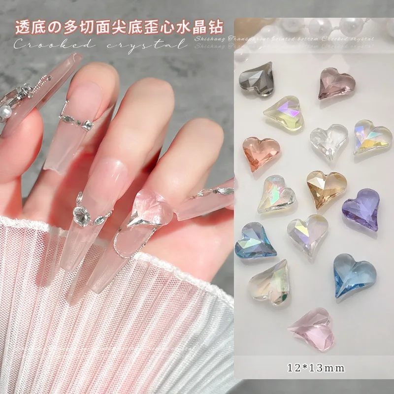 Paso Sico Super Shiny Sweet Heart Glass Point Back Crystal Stone DIY Clothing Jewelry Accessories