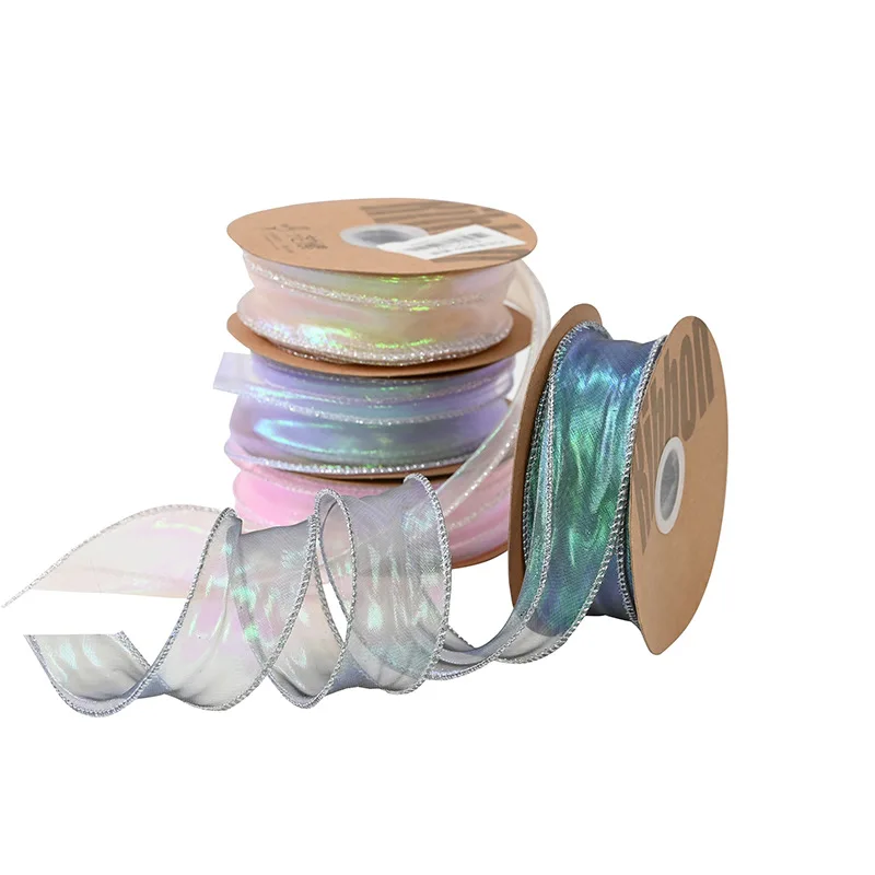 Printed Gauze Roll Flower Wrapping Galloon Ribbon for Decorative Bouquet Gift Box