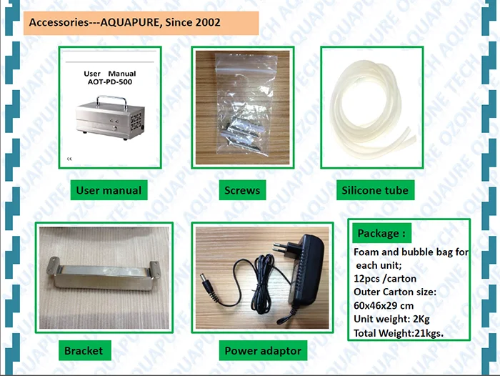 Portable Oxygen Feeding Cold Corona Discharge Medical Grade O3 for ozone oil/water