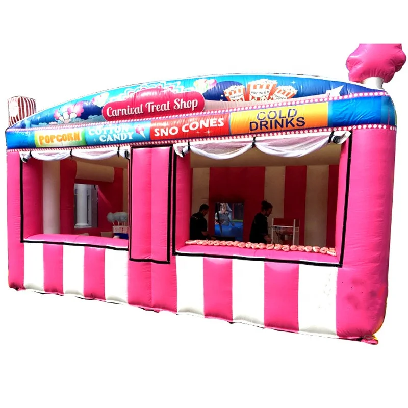 Outdoor Portable Carnival Treat Shop Customized Inflatable Fun Food Booth For Sale