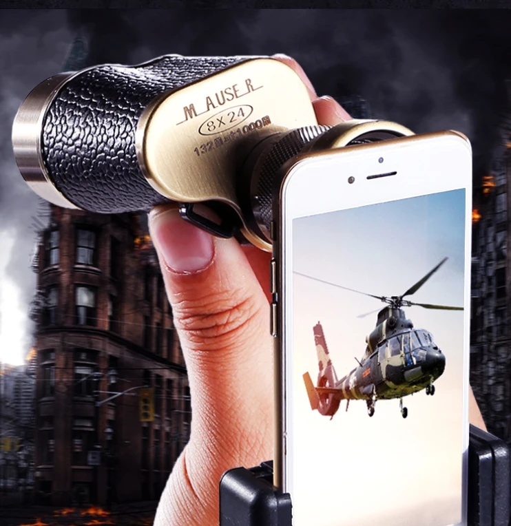8x24 High Power Hd Low Light Night Portable Outdoor Bee-hunting Photo Telescope For Adults And Children