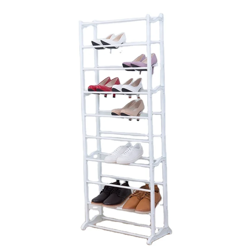 Hot sale portable plastic cheap 50 pair shoe rack