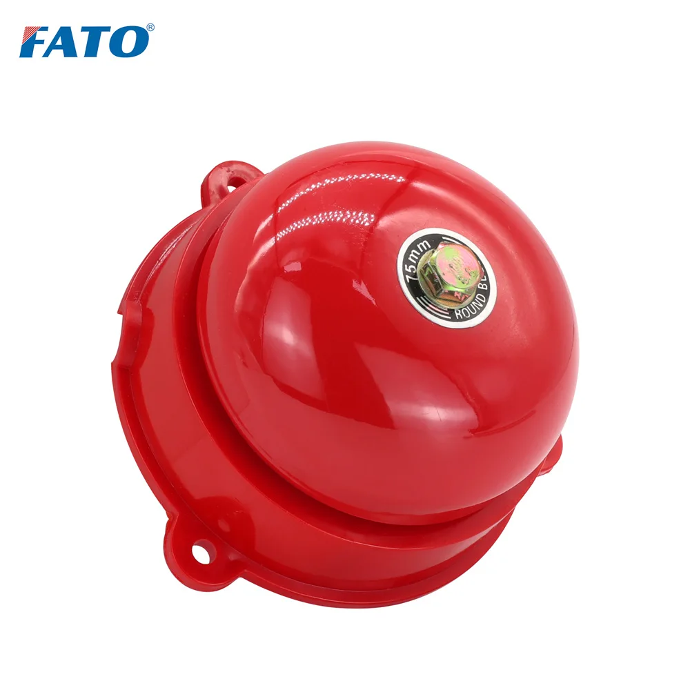 FATO EBL Series Electric Alarm Bell 3-6-12 inch Factory School 12/24/36/48/110/220V AC DC105dB Red 150mm Sound Audible Appliance